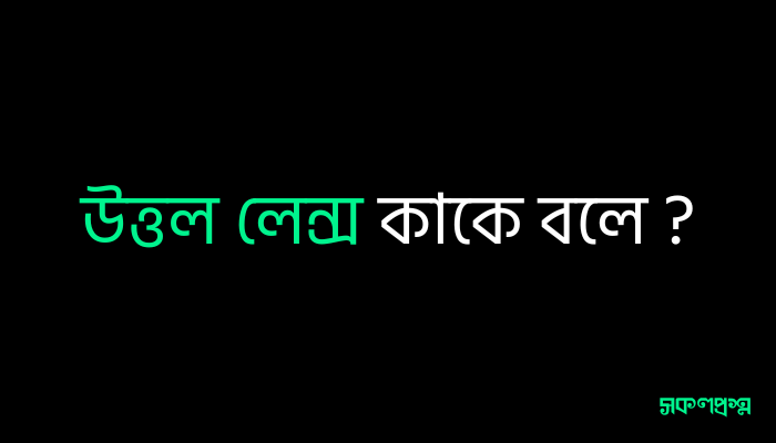 উত্তল লেন্স কাকে বলে
