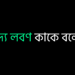 খাদ্য লবণ কাকে বলে ?