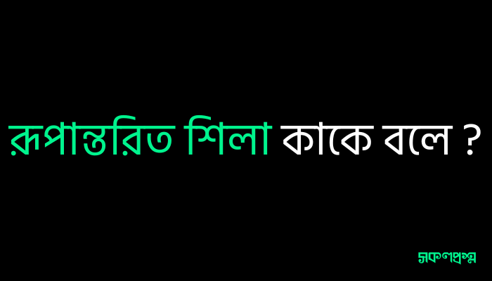 রূপান্তরিত শিলা কাকে বলে ?